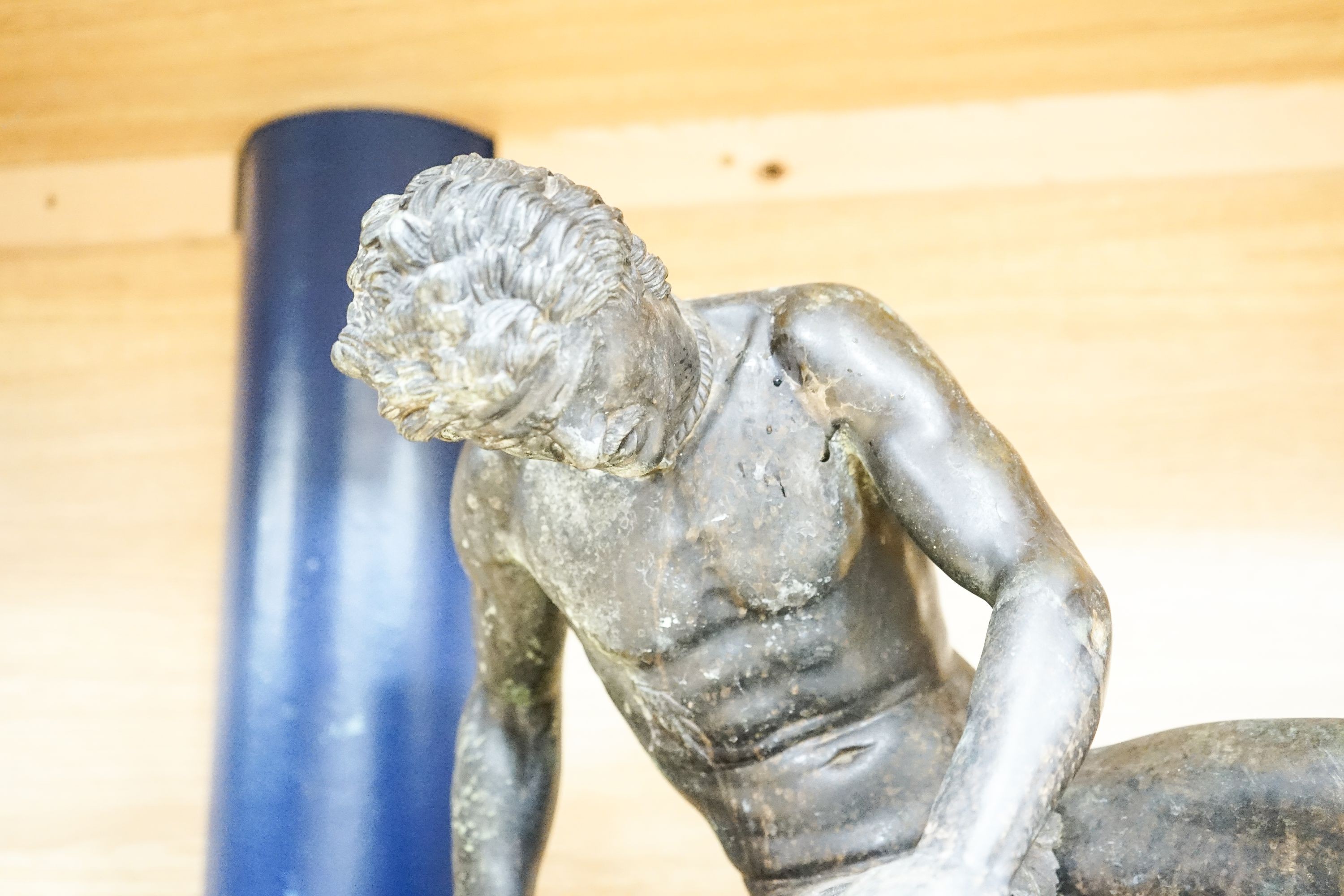 After the Antique, A late 19th/early 20th century bronze group ‘The Dying Gaul’ 55cm